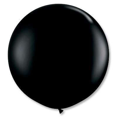Большой шар на атласной ленте, Черный