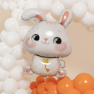 Шар фигура "Зайка с морковкой",91 см