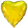 Шар Сердце фольга, 81 см золото