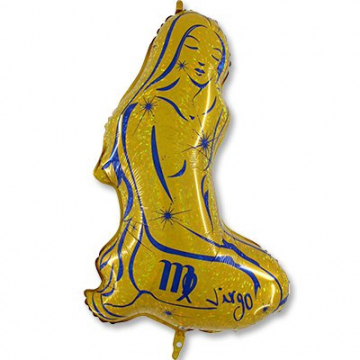 Шар Зодиак Дева синий/золотой Шар Зодиак Дева синий/золотой