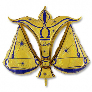 Шар Зодиак Весы золотой/синий Шар Зодиак Весы золотой/синий