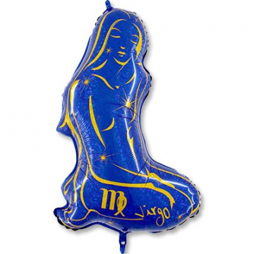 Шар Зодиак Дева синий/золотой Шар Зодиак Дева синий/золотой