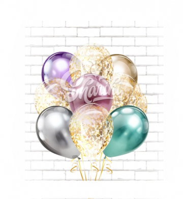 Облако из шаров "Зеркальный" Облако из шаров "Зеркальный"