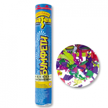 Хлопушка с кнопкой 30см конф бум Хлопушка с кнопкой 30см конф бум