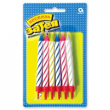 Свечи для торта с подст 8,5см 12шт