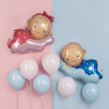 Шар фигура "Малышка,девочка на облаке",99 см