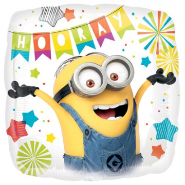 Квадрат фольга "Миньоны",с 2х сторон разный Квадрат фольга "Миньоны",с 2х сторон разный