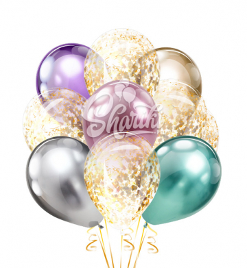 Облако из шаров "Зеркальный" Облако из шаров "Зеркальный"
