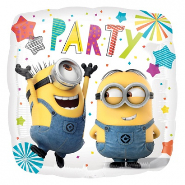 Квадрат фольга "Миньоны",с 2х сторон разный Квадрат фольга "Миньоны",с 2х сторон разный