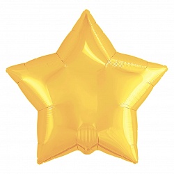 Шар фольга звезда "Желтый", 46 см