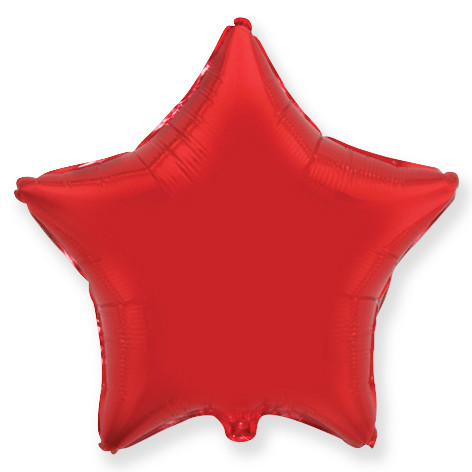 Шар Звезда фольга "Красный", 46 см.