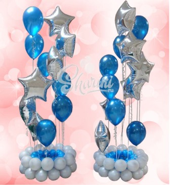 Композиция из шаров "Звездные спирали" Композиция из шаров "Звездные спирали"