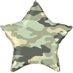 Звезда камуфляжный 18"/46см, военный.