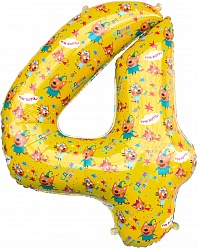 Цифра "4", три кота Цифра "4", три кота