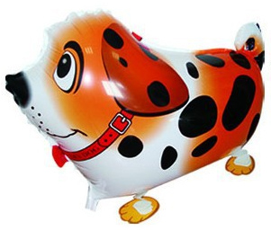 Ходячая Шар фигура "Собака далматин, Оранжевый"