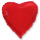 Стандартный шар-сердце, Фольга 76 см, Красный