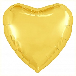 Шар фольга сердце "Желтый", 46 см