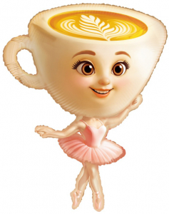 Шар фигура "Балерина капучино",91 см