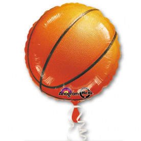 Круг фольга "Баскетбольный мячик"