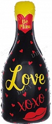Шар-фигура фольга "Бутылка Love"