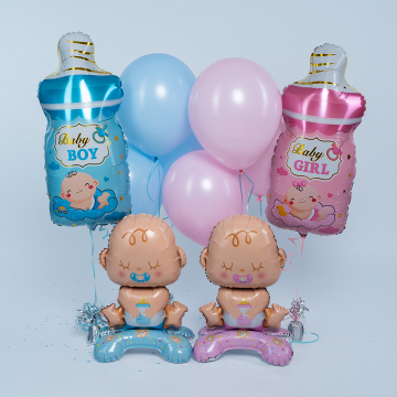 Шар фигура "Бутылочка,девочка",74 см
