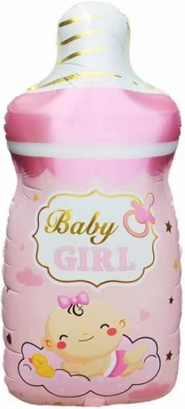 Шар фигура "Бутылочка,девочка",74 см