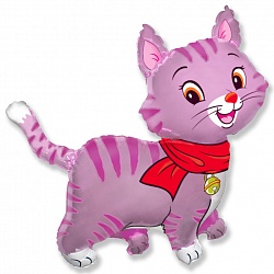 Фигура фольга "Котенок розовый"