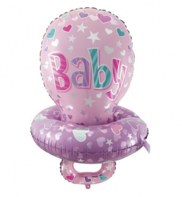 Шар Фигура фольга "Соска" для девочки Шар Фигура фольга "Соска" для девочки