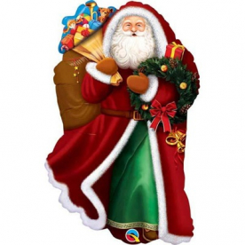 Фигура фольга "Дед Мороз с подарками"