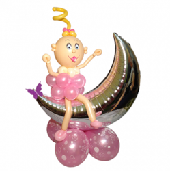 Фигура из шаров "Новорожденная на полумесяце"