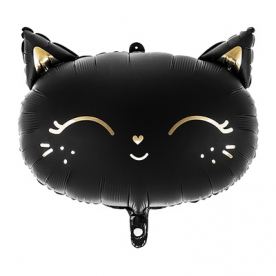 Фигура фольга "Кошка голова,black"