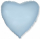 Шар Сердце фольга голубой 46 см