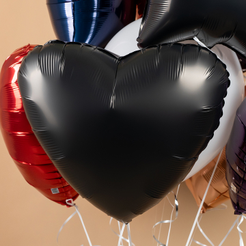 Шар сердце "Графит" Шар сердце "Графит"