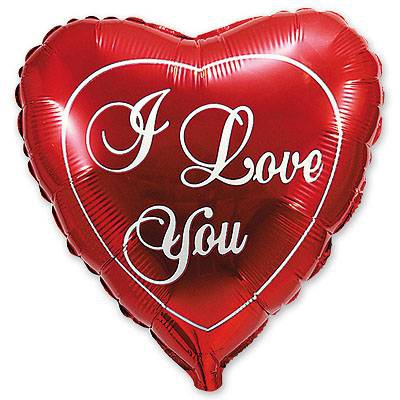 Сердце фольга "I love You",86 см