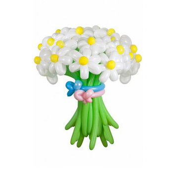 Цветы из шаров "Белые Ромашки" Цветы из шаров "Белые Ромашки"