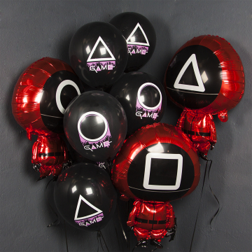 Фигура фольга "Кальмары,квадрат"