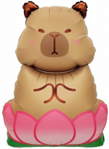 Шар фигура "Капибара в лотосе", 86 см