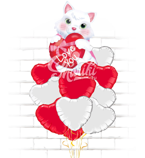 Композиция "Котенок, I love you"