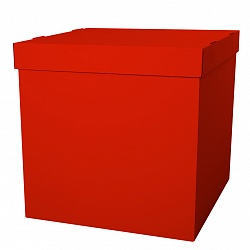 Коробка пустая красная 70*70*70см