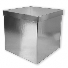 Коробка пустая серебро 60*60*60