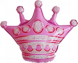 Шар фигура "Корона розовая"