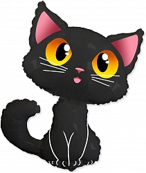 Фигура фольга "Котенок черный"