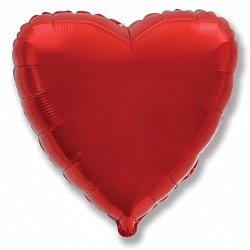 Сердце фольга "Красный" 46 см