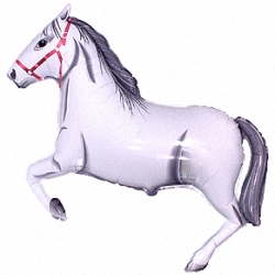 Шар Фигура фольга"Лошадь белая"