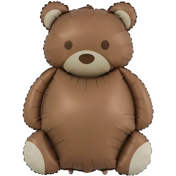 Шар фигура "Мишка бурый,сатин",89 см