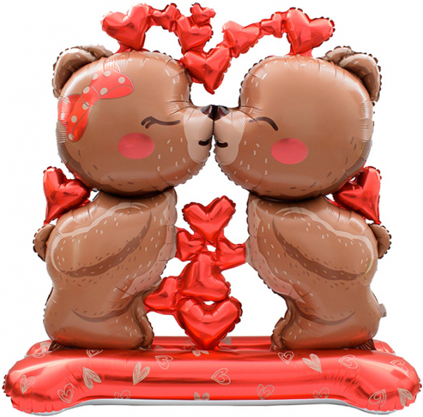 Фигура air на подставке "Влюбленные мишки",150 см