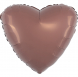 Сердце фольга "Мокко",46 см