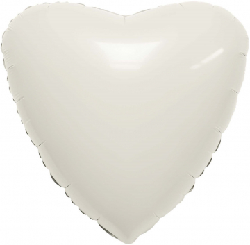 Шар сердце "Пудра,сатин"