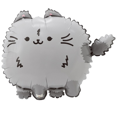 Шар фигура "ПушМяу",серая 52 см