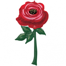 Фигура фольга "Роза красная"